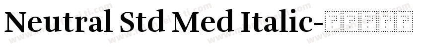 Neutral Std Med Italic字体转换